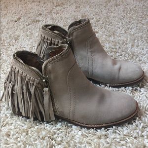 Dolce Vita Fringe Booty with Zipper trim